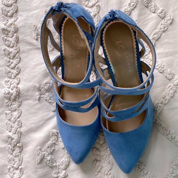 LC Lauren Conrad dusty blue high heels. - Picture 3 of 8